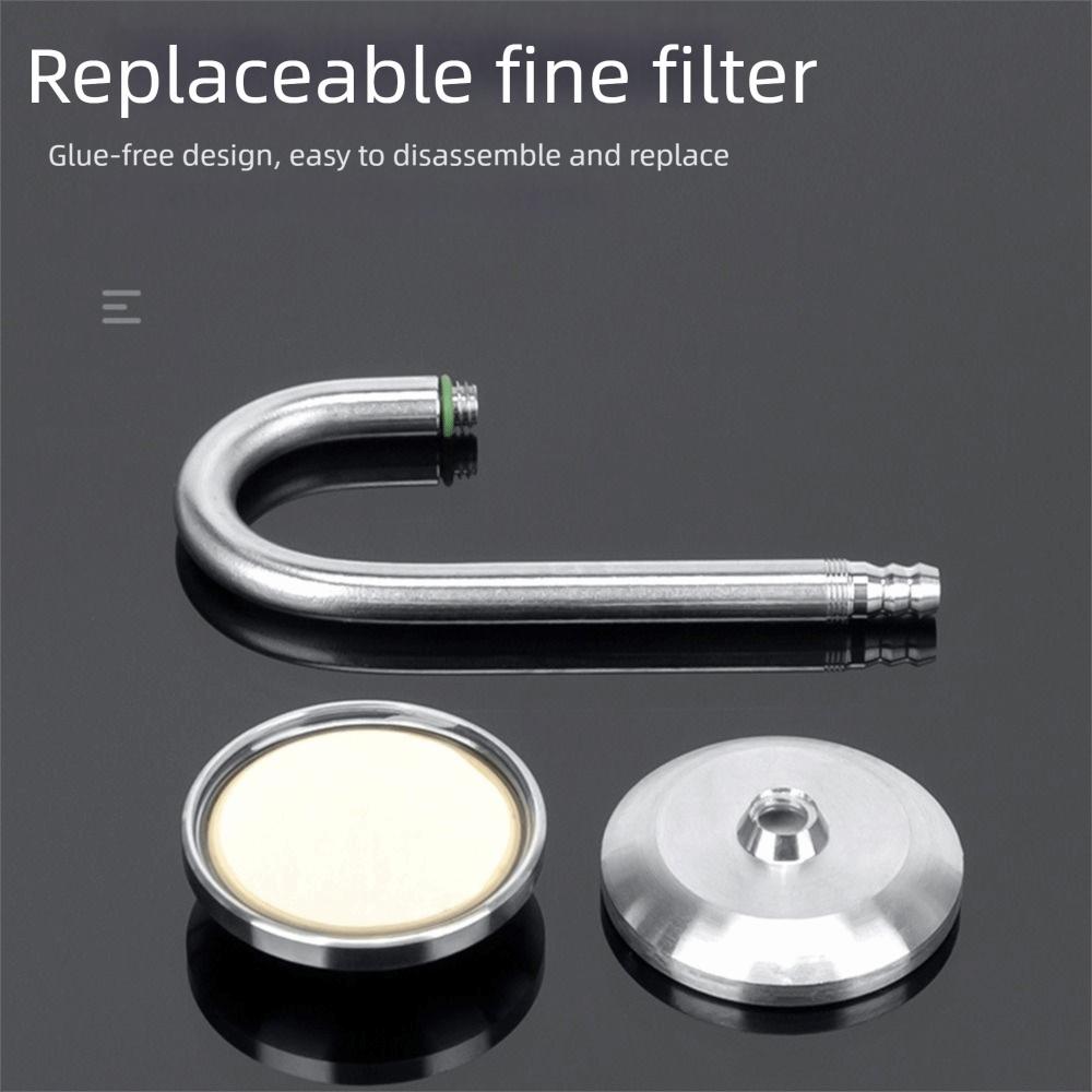 Stainless Steel Fish Tank CO2 Atomizer Ceramic Disc Refiner CO2 Diffuser Accessories
