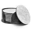8PCS Round Felt Coasters Absorbent Heat Resistant Reusable Saucer Pad for Housewarming Gifts and