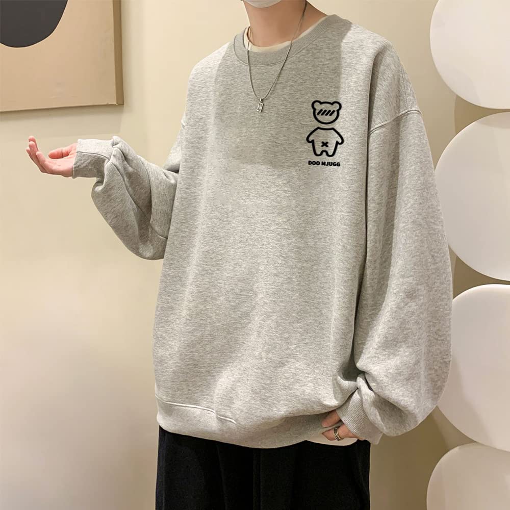 Foxseon Oversized Long Crew Loose Stylish Solid Men's T-Shirt, Sleeve, Neck, Autumn/Winter Wear, Fit, Cute, Casual, Stylish, Comfortable, Popular,