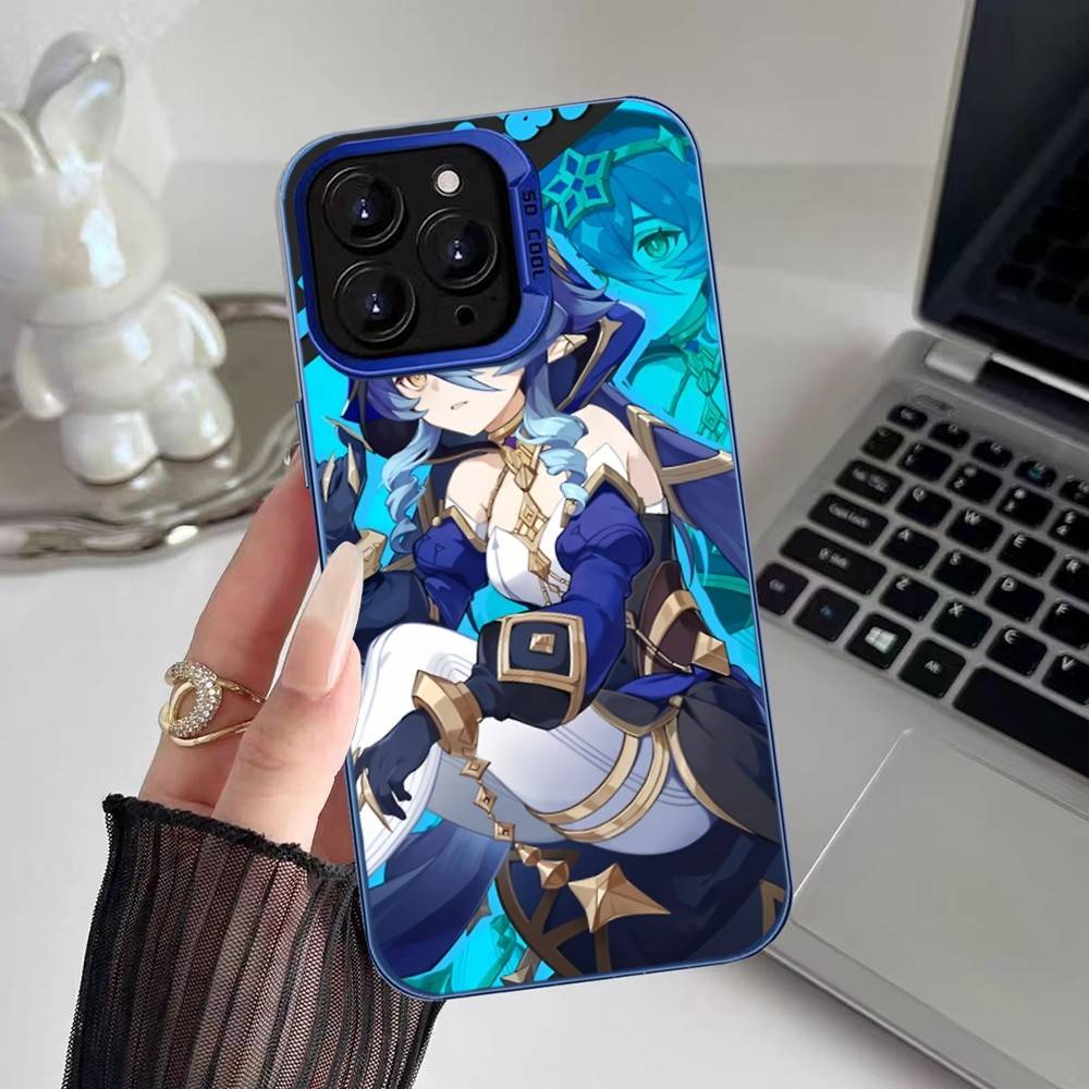 Чехол для телефона Layla Genshin Impact для IPhone 17 16 15 14 13 12 11 Plus Pro Max, многоцветный, лазерный, с эффектом Авроры, противоударный, Funda Cover