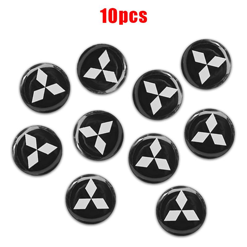 4 шт. 14 мм Наклейка-логотип на брелок автомобиля Значок Декаль Аксессуары Для Mitsubishi Lancer Asx Outlander Pajero l200 Galant