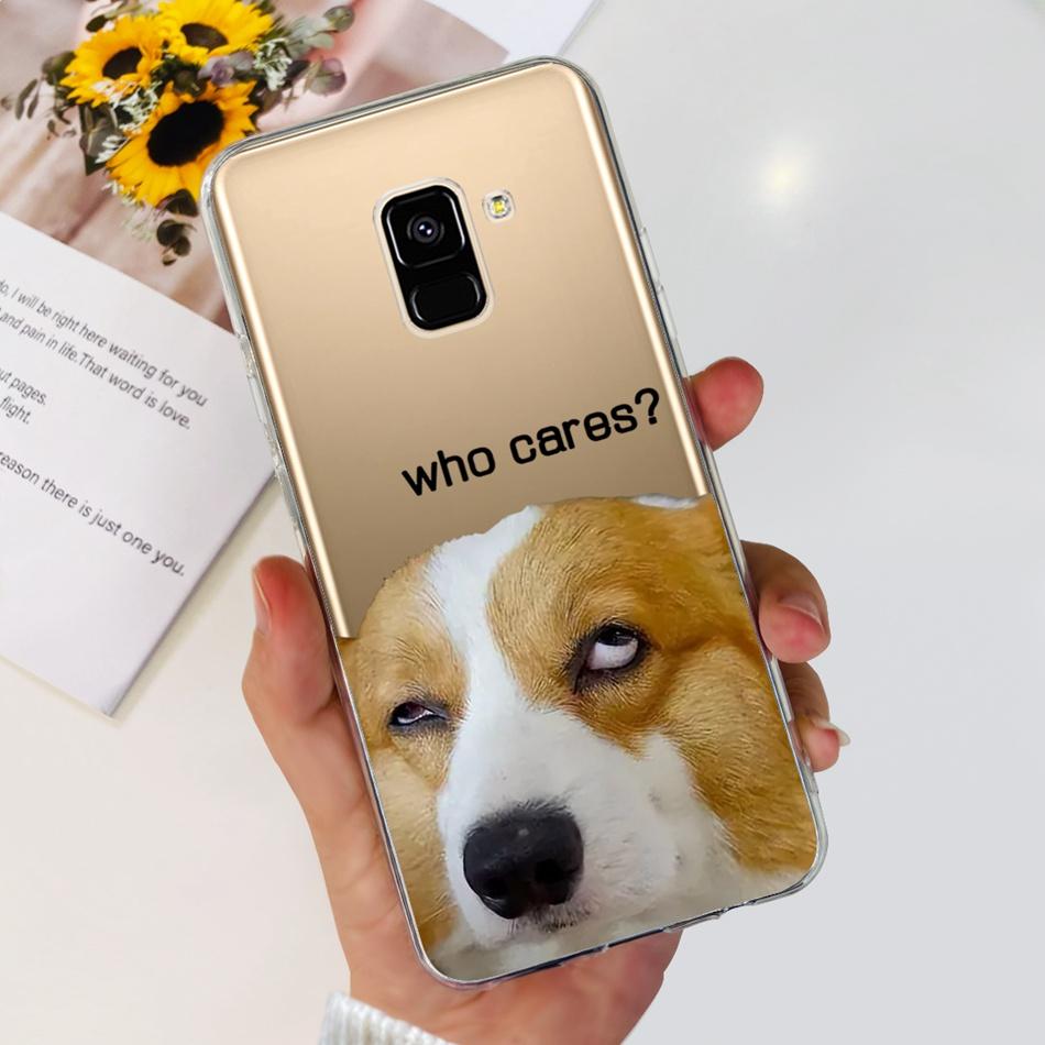 Для Samsung Galaxy A8 (2018) / A8+ (2018) Мягкий силиконовый TPU чехол SM-A730F A530F для Samsung A 8 A8 Plus, милые чехлы с мультяшными пандами