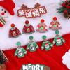 Cross-border Cartoon Christmas Sweater & Acrylic Santa Snowflake Earrings