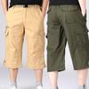 Мужские шорты-карго, летние свободные повседневные брюки с эластичной резинкой на талии, большие размеры, спортивные штаны для бега на открытом воздухе, трендовые шорты с несколькими карманами