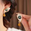 Devil's Eye Bohemian Punk Ear Stud Zircon Vintage Long Drop Earrings  Valentine's Day Gift