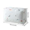 Peva Printed Waterproof And Dust-Proof Quilt Storage Bag Oranizer Collapsible Easy To Arrange Blankets, Clothes, Bedding