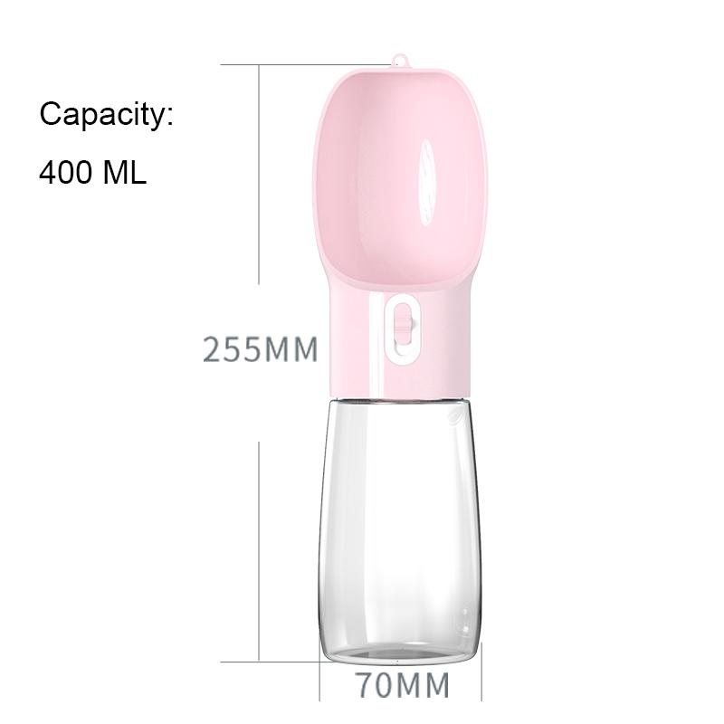400ML Portable Pet Dog Water Bottle For Small Big Dogs Cats Puppy Drinking Bowls Chihuahua Yorkies Water Dispenser Pug Supplies
