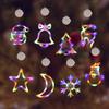 LED Christmas Atmosphere Decoration Suction Cup Light, Can Adsorb Glass and Hang, Color Light/warm Light Optional