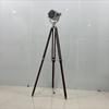 Spotlight Chrome Finish Floor Lamp Searchlight Polish Wood Tripod Home Décor Corner Lamps
