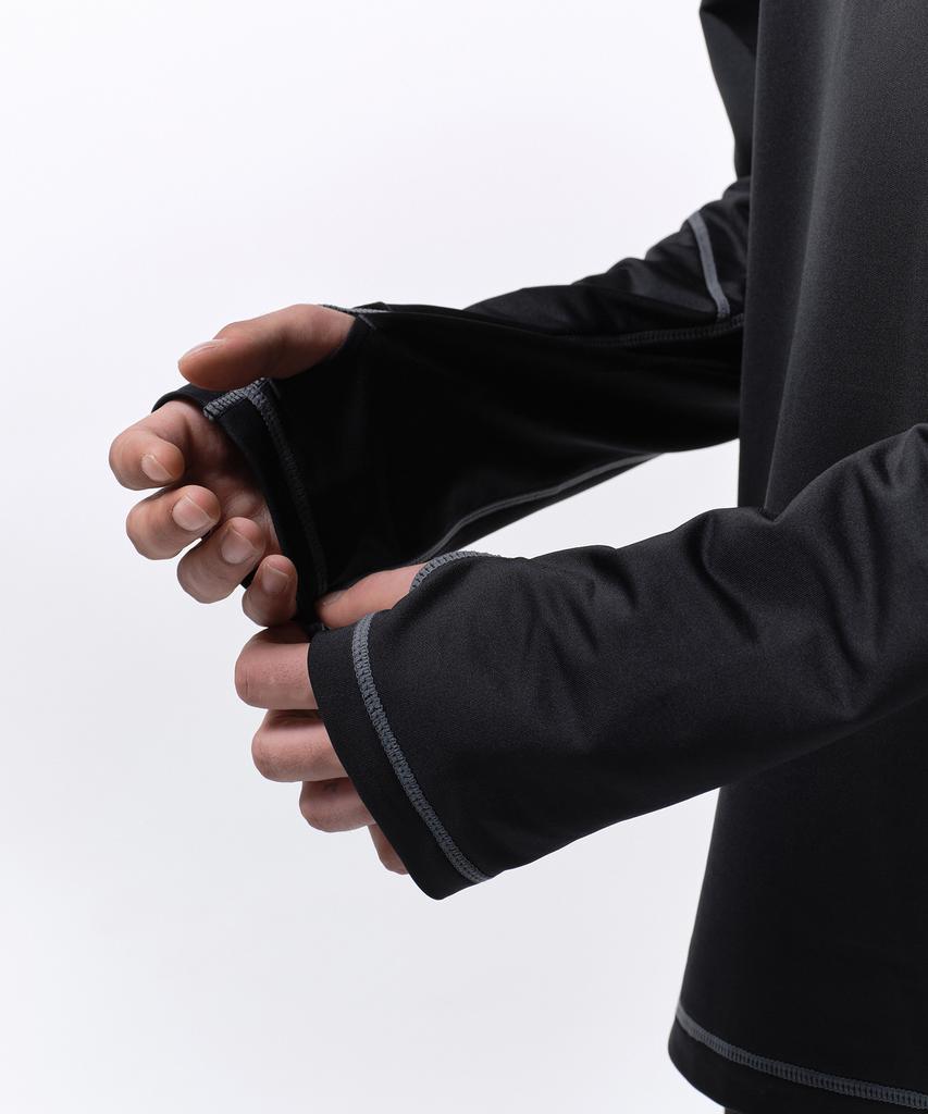 MUSINSA STANDARD [City Leisure] Structured Mock Neck Long Sleeve T-Shirt [Black]