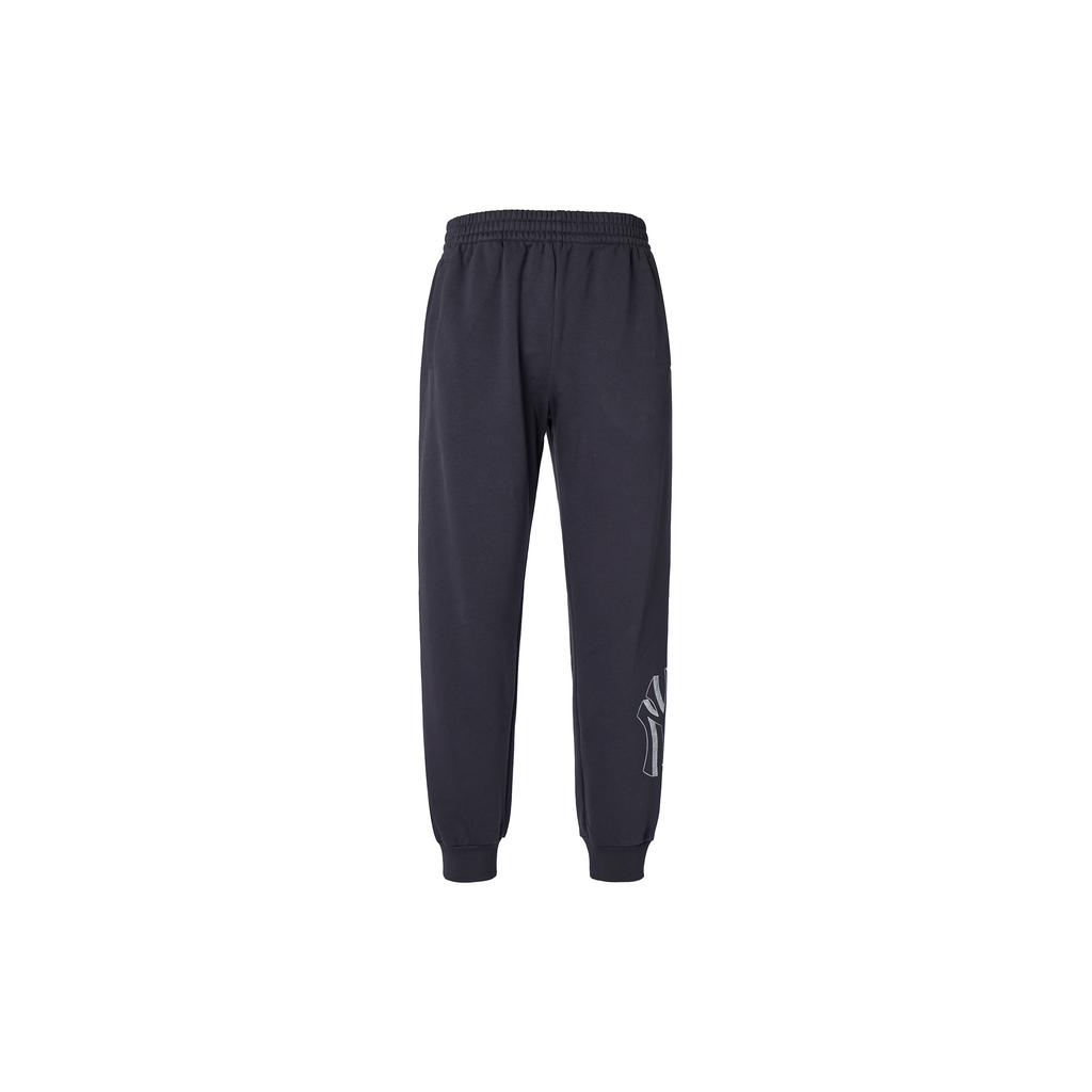 New MLB New York Yankees Knitted Sweatpants Unisex Charcoal Wood Gray 3APTB0434-50CGS