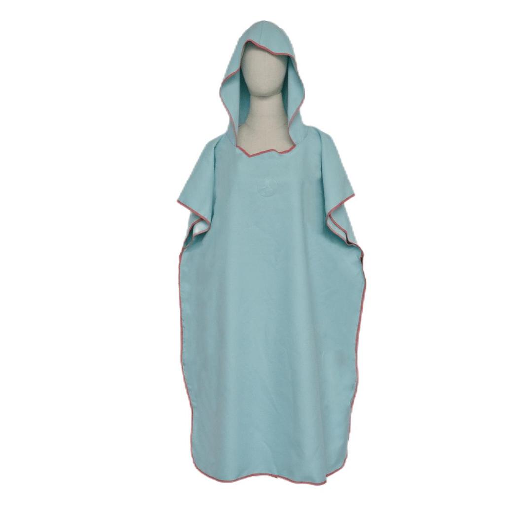 Пляжный халат из микрофибры быстросохнущий - Однотонный, Абсорбирующее пончо для переодевания