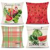 Home Decor Summer Vibes And Watermelon Sweetness Pattern Cushion Cover Suitable For Sofa Bedroom Car Pillow Cover