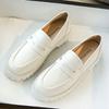 Женская обувь, новые женские туфли из натуральной кожи, универсальные повседневные туфли в студенческом стиле, маленькие белые туфли, женские туфли на платформе, высота 4,5