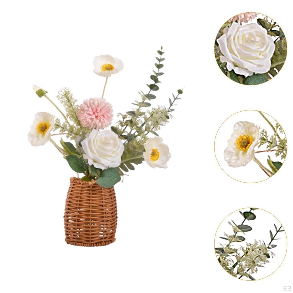 Букеты из искусственных цветов в корзинах для декора отелей и мероприятий