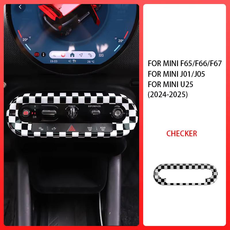 For Mini Countryman U25 Cooper E SE J01 EV J05 Aceman 2024 2025 Accessories Car Styling Central Control Button Frame Trim ABS