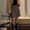 Skirts Women Plaid Slim Korean Style Casual All-match High Waisted Spring-autumn Comfortable Student Club Female Harajuku