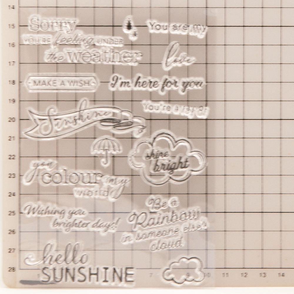 Christmas Birthday Greeting Transparent Silicone Clear Stamps DIY Scrapbooking Album Paper Card Best Wishes Word Letter