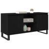 TV Stand Black Oak Effect 104 x 35 x 50 cm Engineered Wood