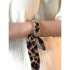 Retro Y2g Sexy Style Leopard Print Ribbon Metal Bracelet Female Niche Style Fashion Style Personalized Fashionable All-Match Bracelet Fashion