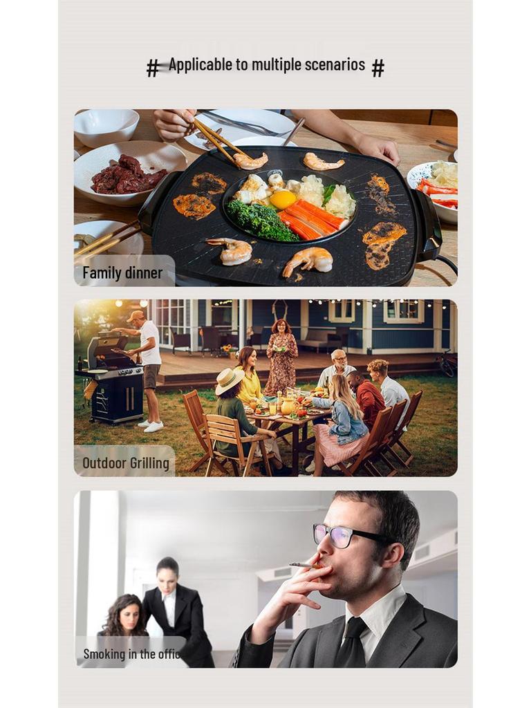 Портативная мини-настольная вытяжка для приготовления хот-пота