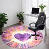 1pc Heartburst Office Round Area Rug,  Mat Suitable ForOffice, Under Office Chairs Bedroom Living Room Home Decor, Room Deco