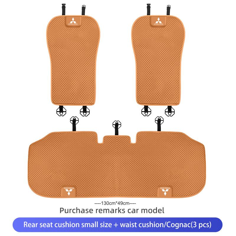 xkhr10 Car Logo Seat Cushion Backrest Ice Silk Anti Slip Protective Pad Accessories For Mitsubishi Lancer ASX Pajero Mirage Attrage