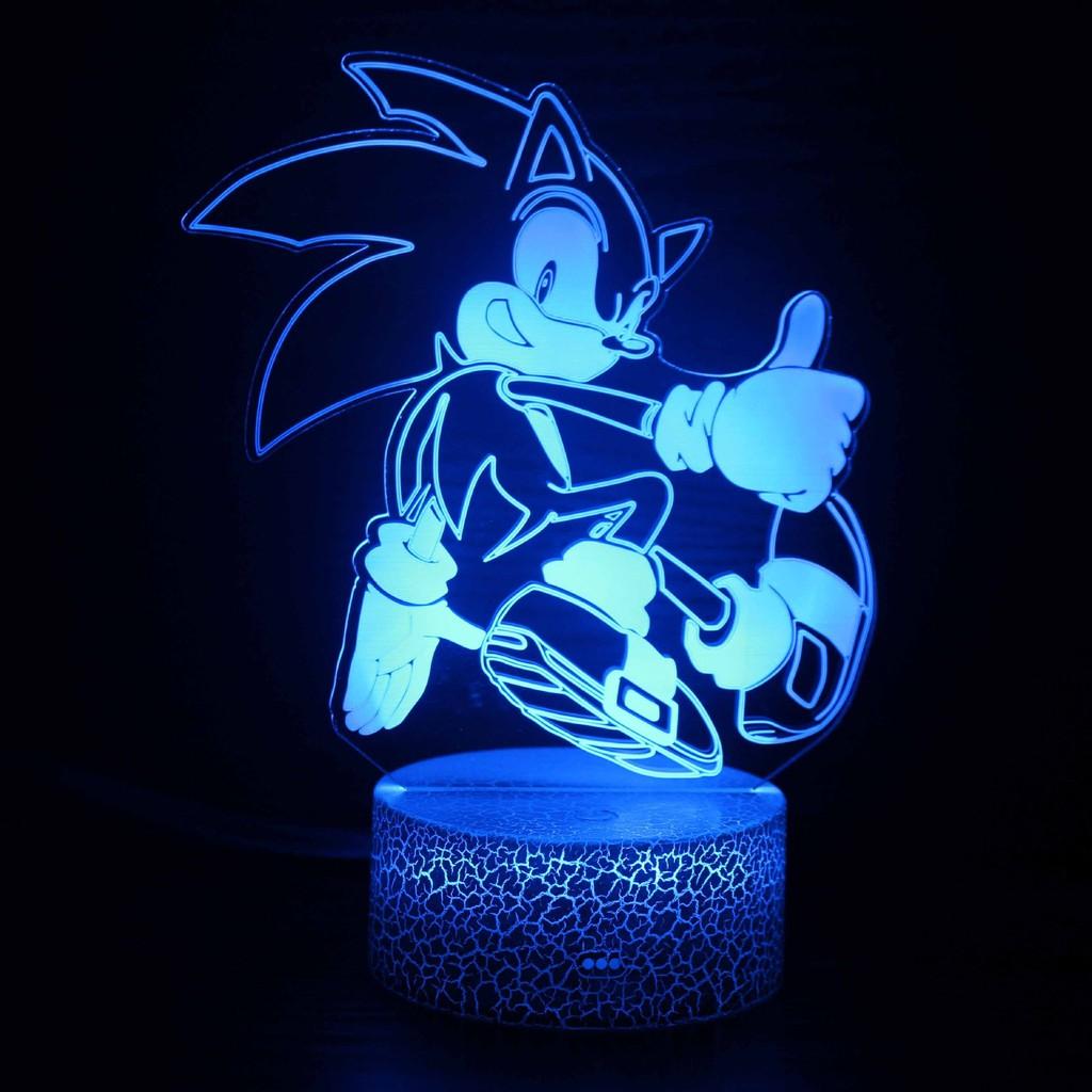 Sonic Series 3d Touch Control Colorful Night Light Ideal For Kids And Adults Gifts