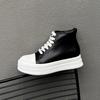 Fashion Street Style Ankle Boots for Men Genuine Leather High Top Shoes Fashion Brand Motorcycle Boots Thick Bottom  Male Walking Shoes