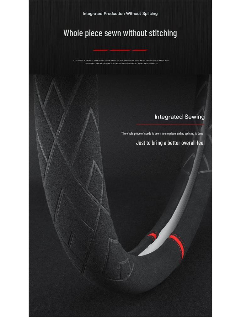 Plush Suede Steering Wheel Cover for Land Rover: Velar, Discovery, Range Rover Sport, Evoque, Defender