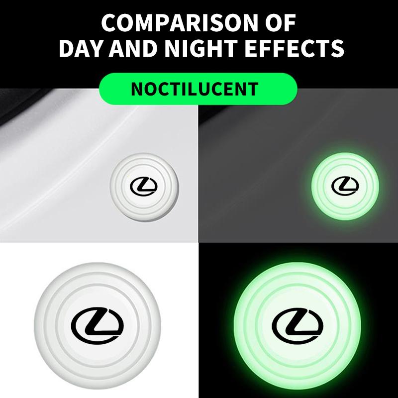 Luminous Car Door Shock Stickers Absorber Cushion Gasket Anti-collision For Lexus EX300H RX450H IS300H ES300H NX RX GS Al20