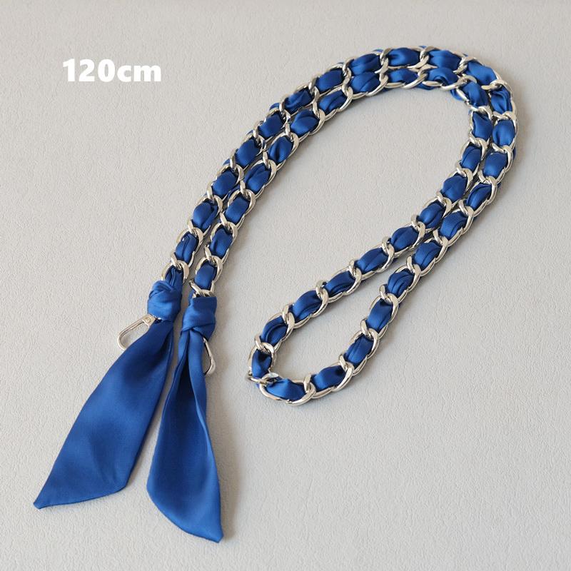 Новая Мода Весна Женская Сумка Аксессуар Цепочки Съемный Длинный Кросс-Боди Однотонный Милый Шелковый Ремешок Женский Роскошный Цепочный Ремень Ручки для Сумки