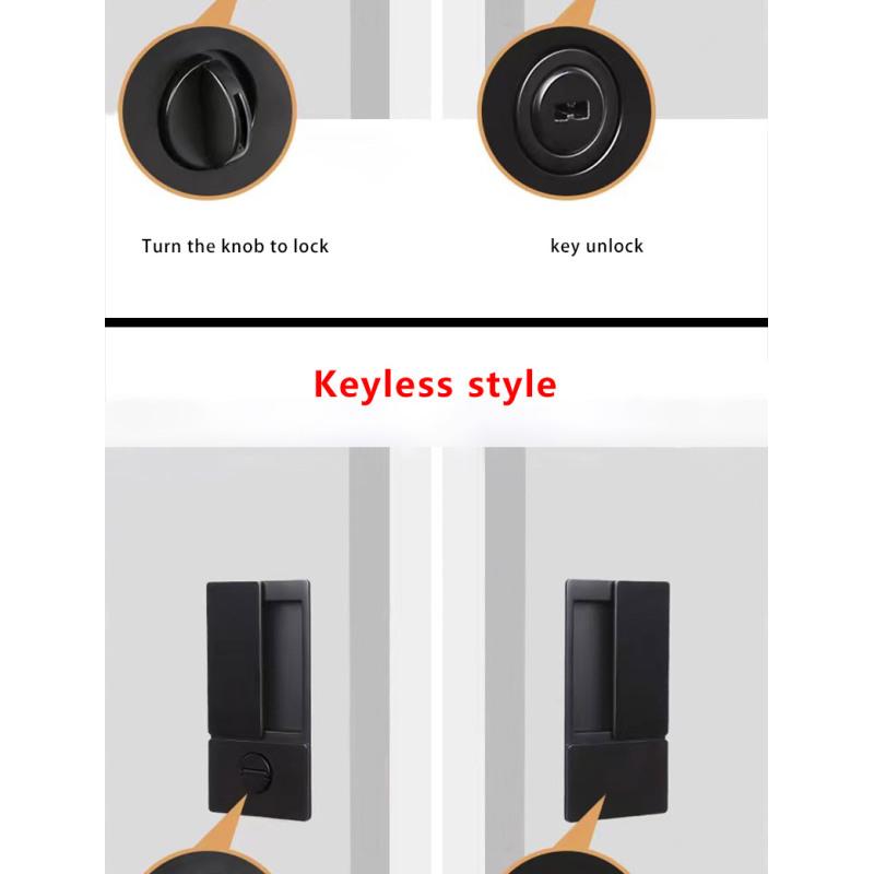 Новый стиль безручечный плоский замок современная спальня магнитная утопленная дверная ручка бесшумный Push And Pull невидимый раздвижной дверной замок