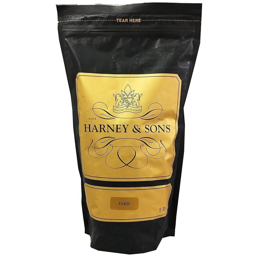 Harney Sons Чай Paris & Black 113,4 г (4 унции) Жестяная банка Rouge Лист Фрукт Ваниль и Карамель Смесь Лимон Бергамот Вкус Ингредиенты | 113,4 г 4 унции