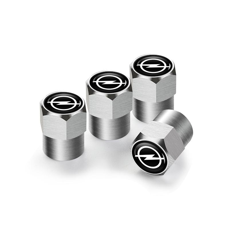 4Pcs Car Logo Wheel Tire Valve Stem Caps Cover For Opel Corsa Astra Insignia Vectra Zafira Meriva Mokka Grandland Vivaro Antara IE0