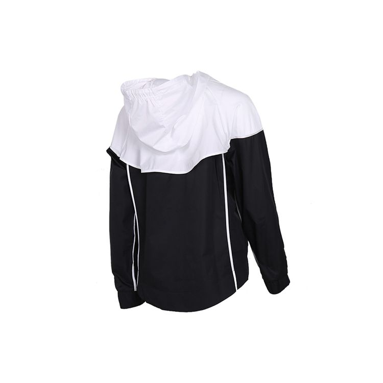 Nike Спортивная ветровка с капюшоном, женская куртка, черный, белый цвет BQ4716-011