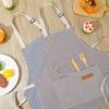 2 Pack Stripes Kids Apron, Kids Cooking Aprons with 2 Pockets, Cute Kids Aprons for Cooking Adjustable