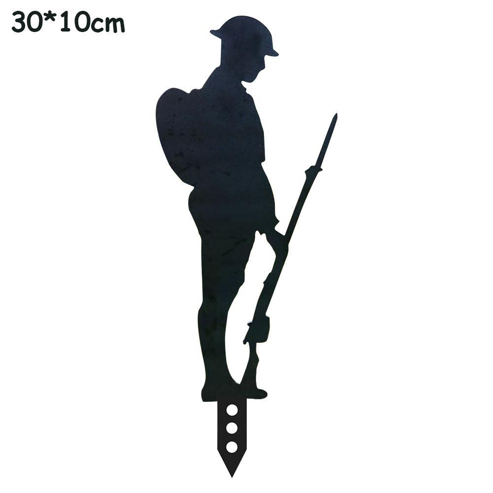 Patriotic Garden Stakes Outdoor 4th of July Metal Soldier Yard Signs Plant Pot Sticks for Outside Patio Lawn Decoration