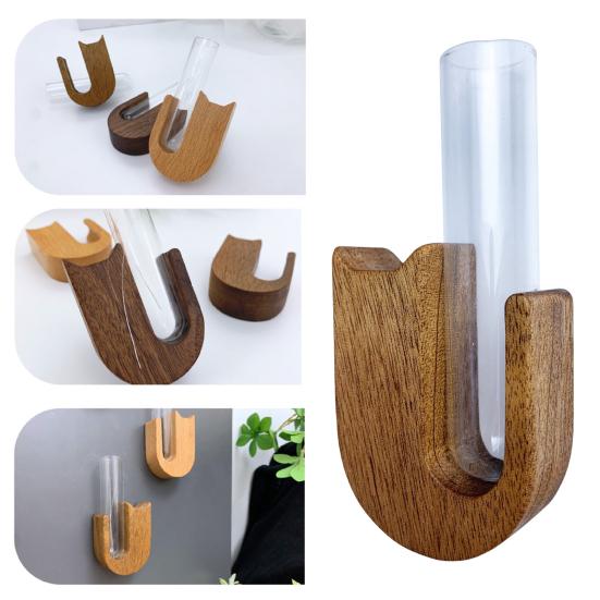 Гидропонные растения Ваза для пробирок Деревянный коллекционер для кошек и собак Магнит для холодильника Растения