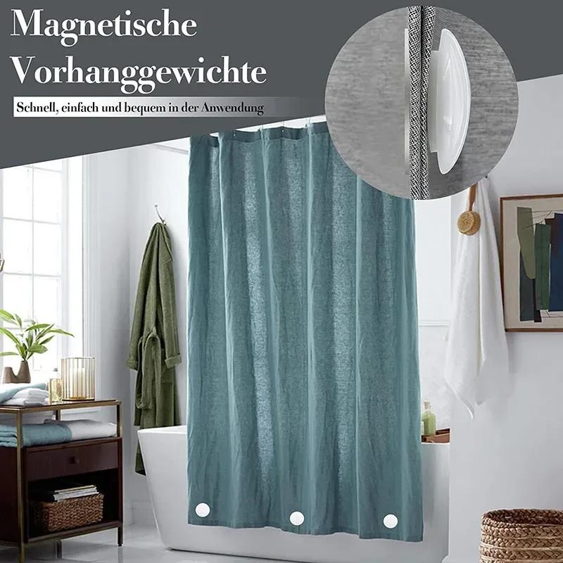 1/12Pairs Magnetic Curtain Weights Reusable Waterproof Curtain Magnet Shower Curtain Tablecloth Drapery Weights Magnetic Button