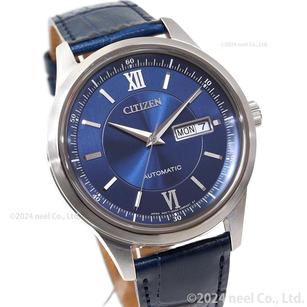 Мужские часы Citizen Mechanical Day Blue NY4050-11L, День и Дата, Водонепроницаемые, Золотые,