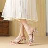 X 2026-6 Crystal High Heel Cool Slippers Female 2025 Summer New Rhinestone Fairy Wind Thick Heel Sandals