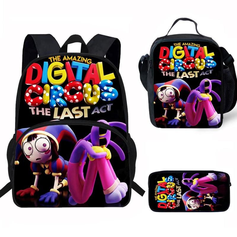 Kids Cartoon Backpack Set Elementary School Students With Lunch Bag Pencil Case - Lightweight Ergonomic Oxford Fabric