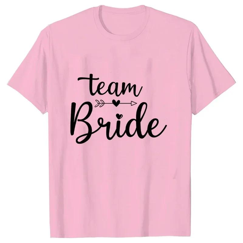 Women Team Bride Tshirt Arrow Love Heart Tops Bridal Wedding EngageUnisext Tshirt Friends Bachelorette Hen Party Tees EVJF T Shirt