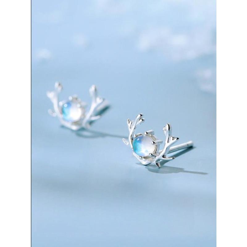 Yilu имеет ваши серьги-пусеты, Женский нишевый дизайн в стиле Ins, Лунный камень, Новые серьги, Модный темперамент