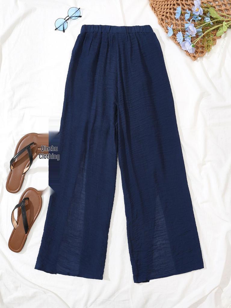 Chiffon Beach Cover-up: Versatile European & American Style Half Skirt for Sun Protection & Vacation