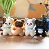 Милый маленький кот Плюшевый брелок Нежная мягкая плюшевая игрушка Подвеска для сумки