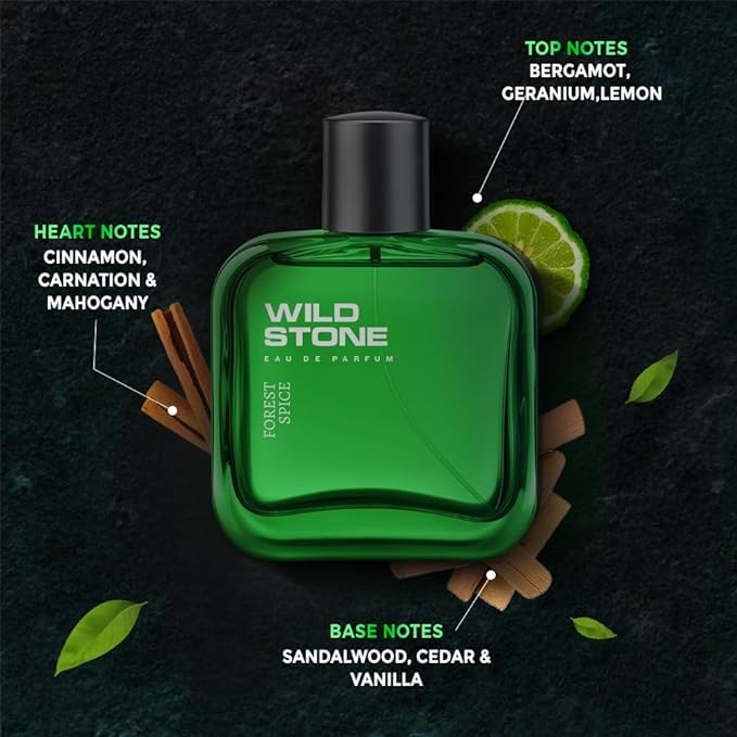 Wild Stone Духи для мужчин премиум-класса Forest Spice, 50 мл | Парфюмированная вода|Стойкий ароматный спрей для мужчин|Роскошная парфюмированная вода