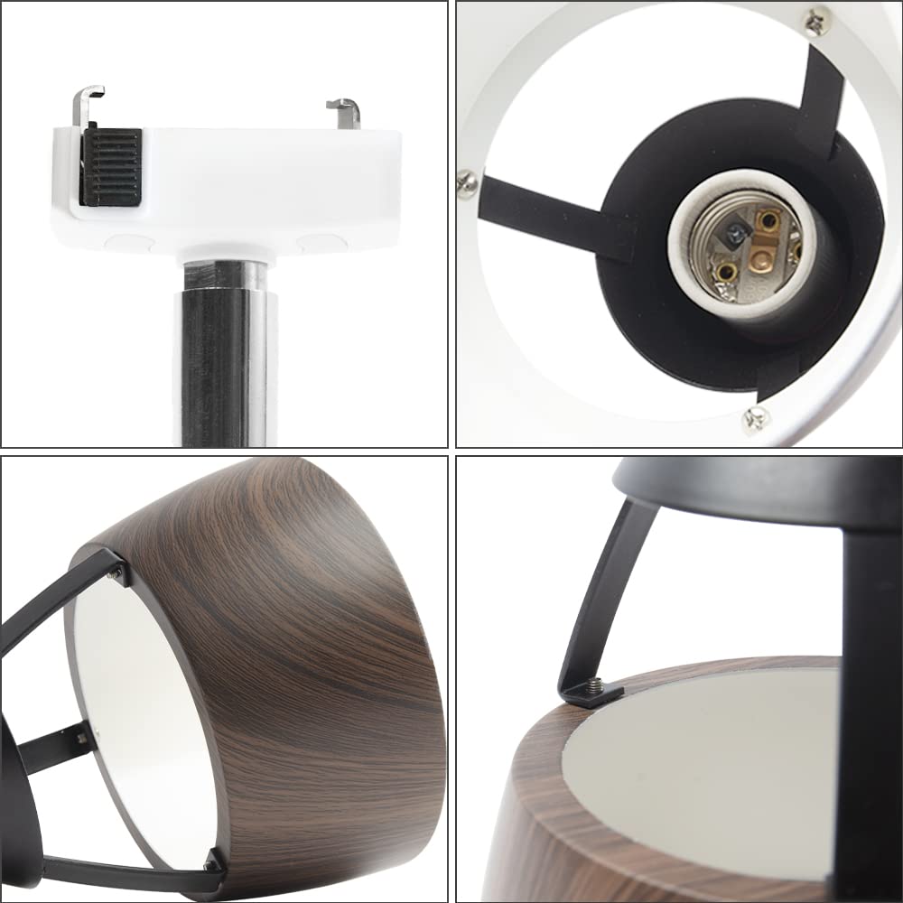 Jiya Ceiling Spotlight, Stylish, Single-Light, Woodgrain Shade, LED Compatible, E26 Base, Nordic Style, Indirect Lighting, Interior Lighting, Spot