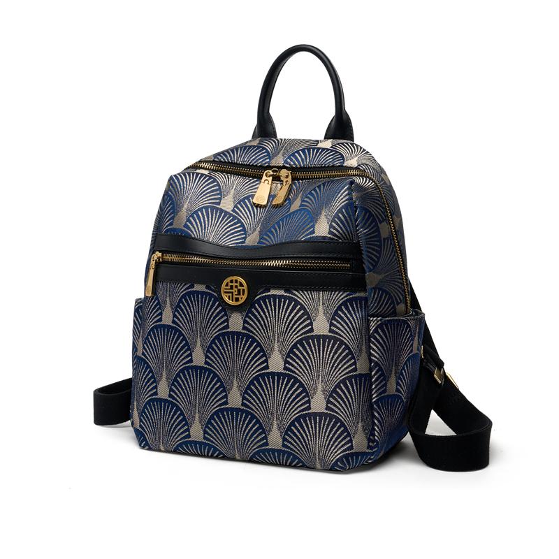 Рюкзак из натуральной кожи Новая мода Женская большая дорожная сумка в китайском стиле Деловые дизайнерские потребности